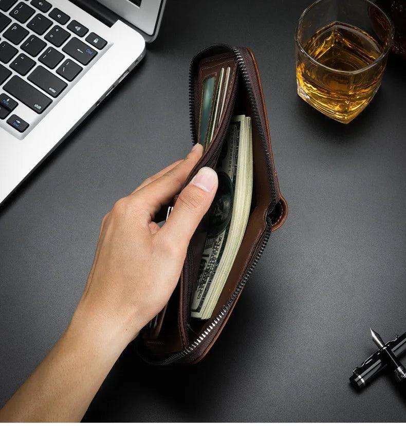 Carteira de couro - COIN STORAGE MONEY