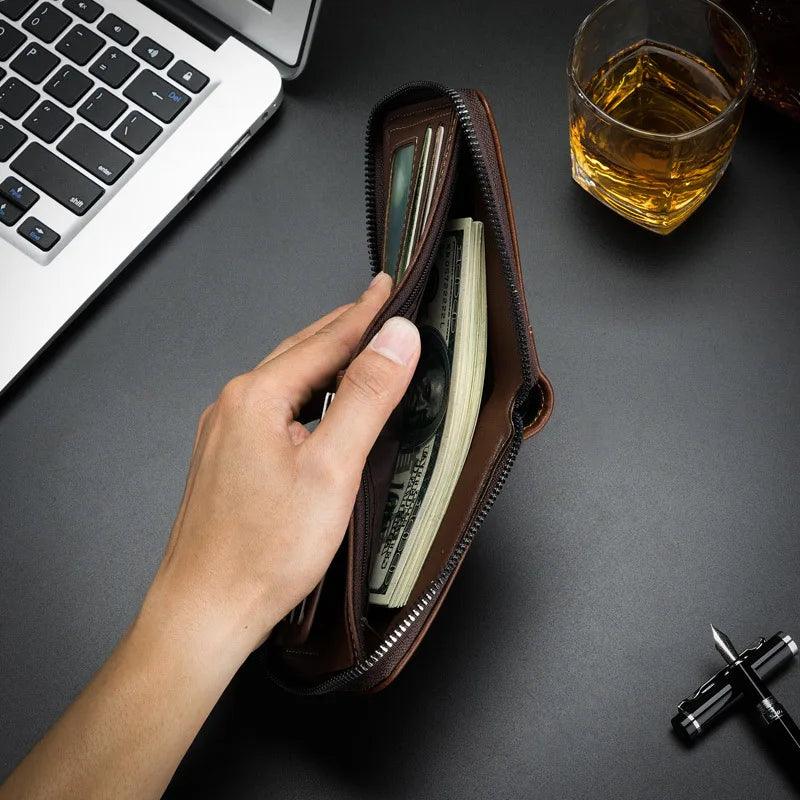 Carteira de couro - COIN STORAGE MONEY